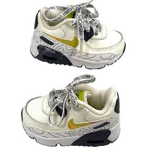 Nike Air Max Excee SE Toddler 3C White Black Volt DX1817-100 Shoes